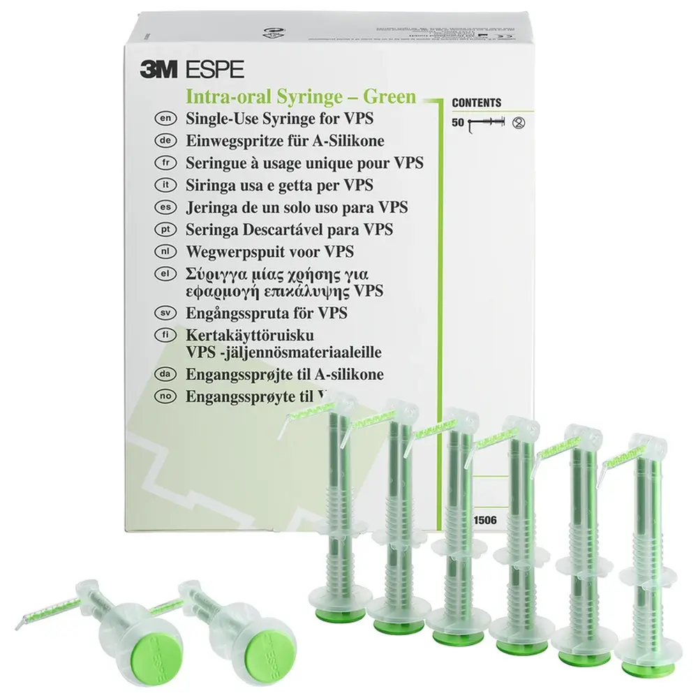 Solventum Dental Solutions Intra-oral Syringe - Valuepackung 50 Stück grün
