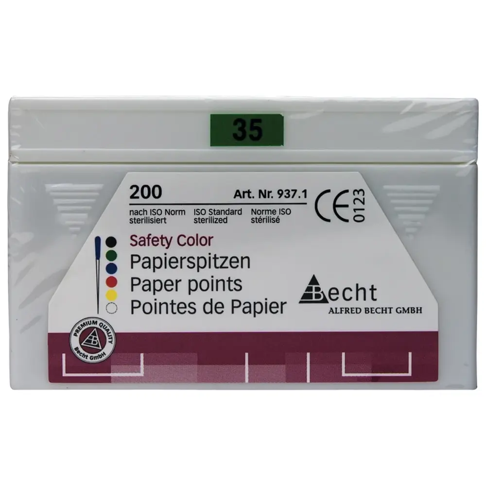 Becht Papierspitzen Safety Color - Packung 200 Stück ISO 035