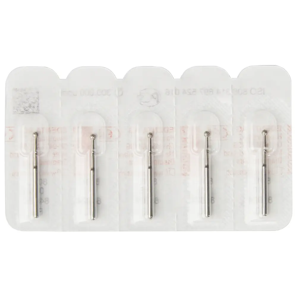 Edenta Diamanten 801L - Packung 5 Stück grün grob, FG, Figur 697 Kugel lang, ISO 016