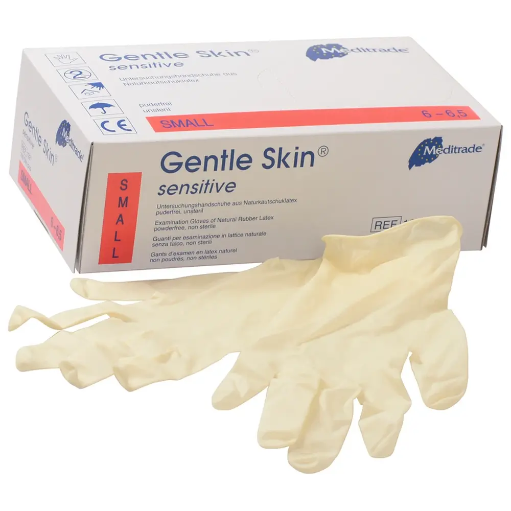 Meditrade Gentle Skin® sensitive - Packung 100 Stück puderfrei, natur, S