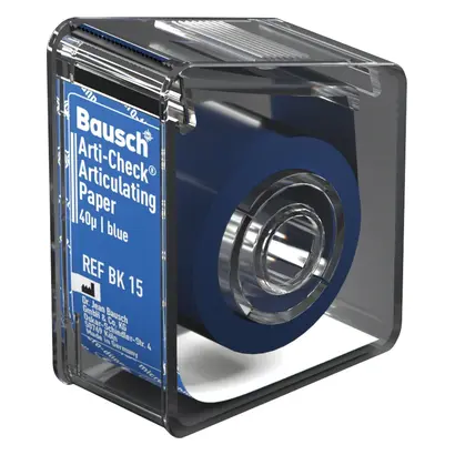 Dr. Jean Bausch GmbH & Co.KG Okklusionspapier 40my 22mm blau m.Spender BK15 Ro 10m Dr. Jean Bausch GmbH & Co.KG Okklusionspapier 40my 22mm blau m.Spender BK15 Ro 10m