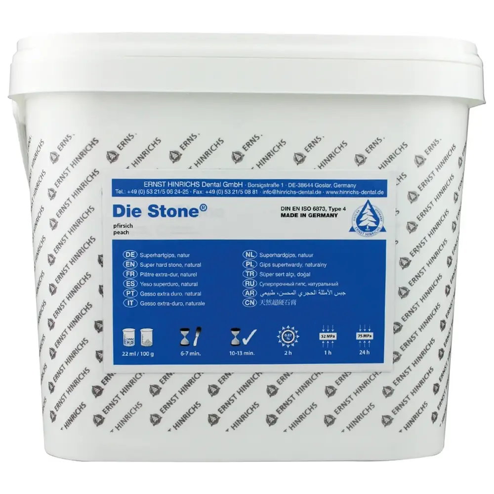ERNST HINRICHS Die Stone® - Eimer 10 kg Superhartgips pfirsich