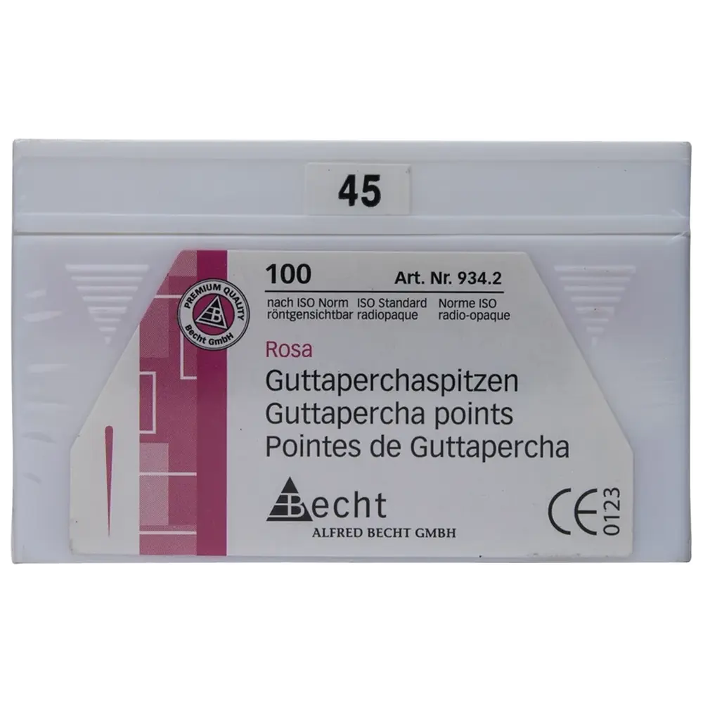 Becht Guttaperchaspitzen rosa - Packung 100 Stück ISO 045