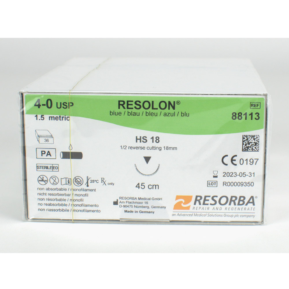 Resolon Monofil blau 4/0 HS18 3Dtz