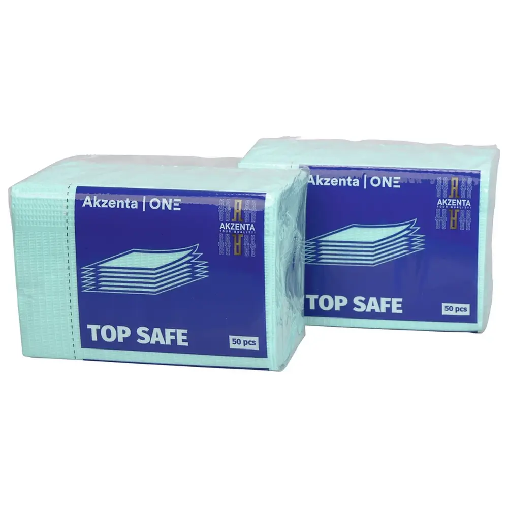Akzenta TOP SAFE Patientenservietten - Karton 500 Stück mint, 33 x 45 cm, 2-lagig