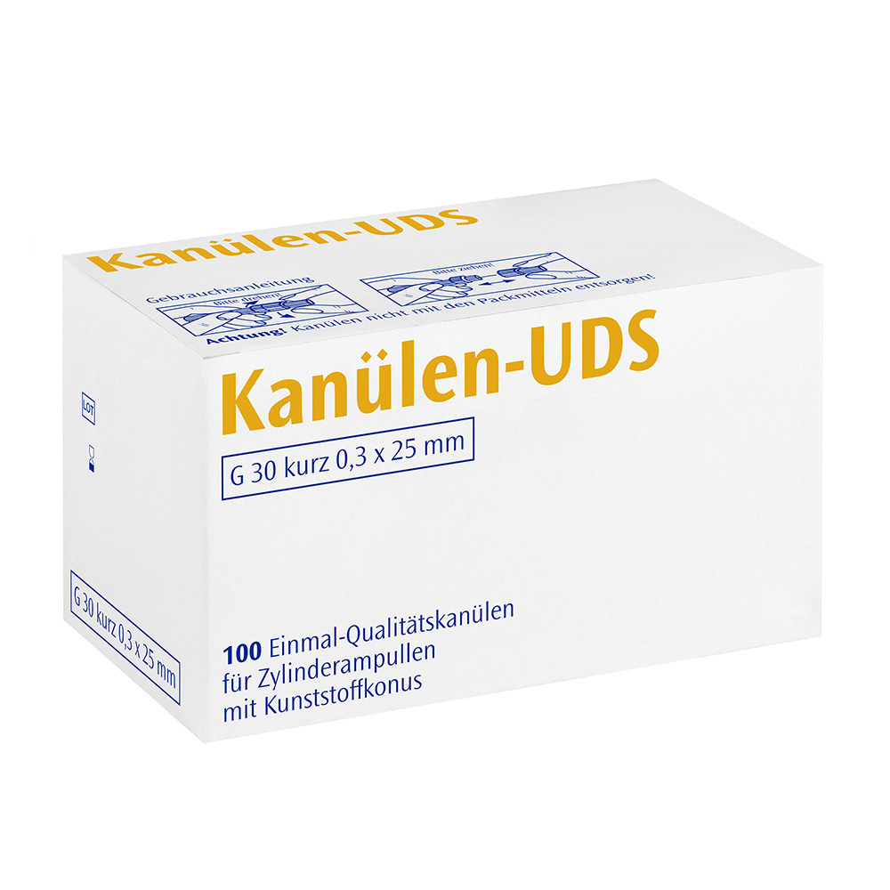 GX88389_UDSKanuelen_G30_kurz_03x25_gelb_100St UDS-Kanülen G30 kurz 0,3x25 gelb 100St