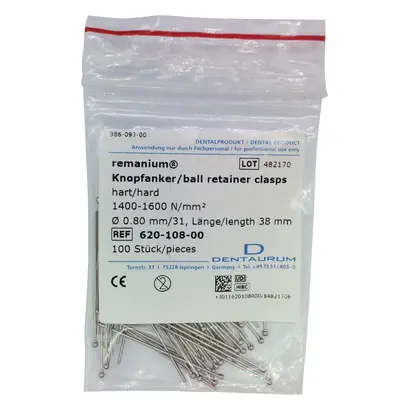 Dentaurum GmbH & Co. KG remanium Knopfanker D0,80mm Pa 100