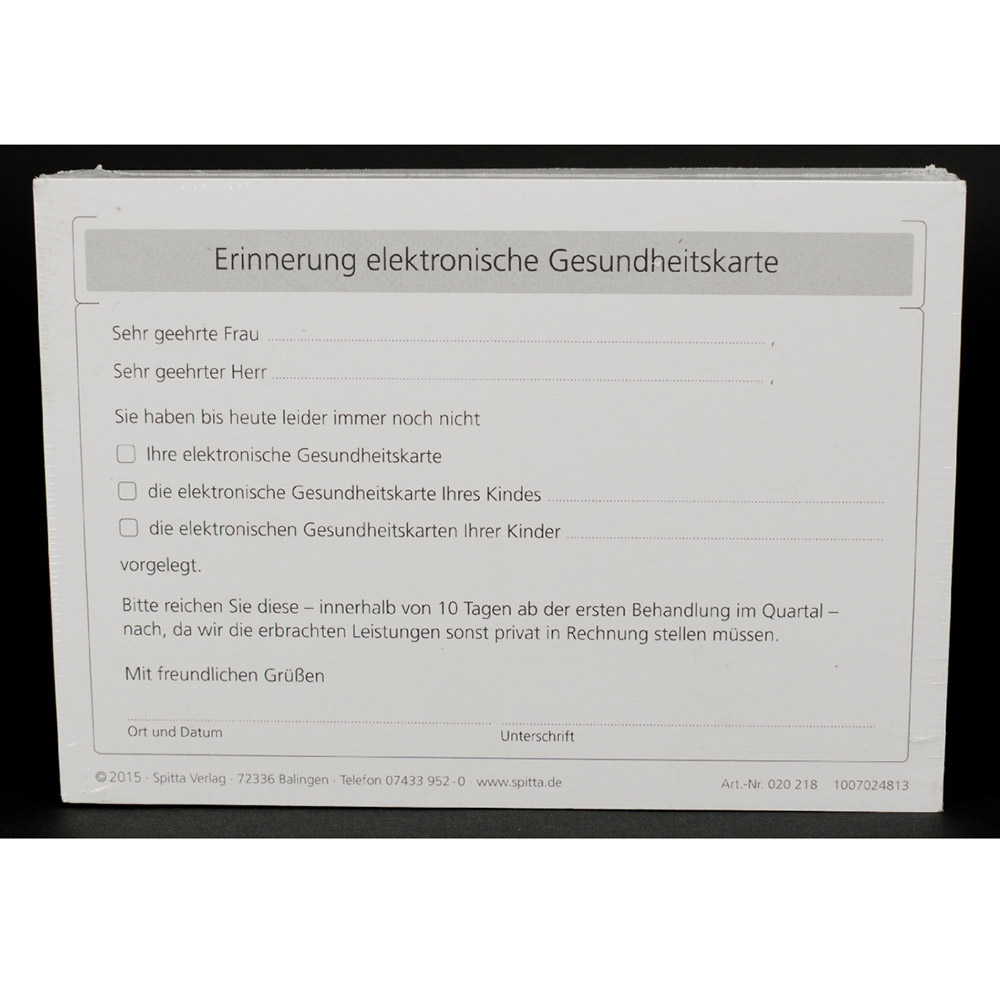 Erinnerung KVK A6 100St