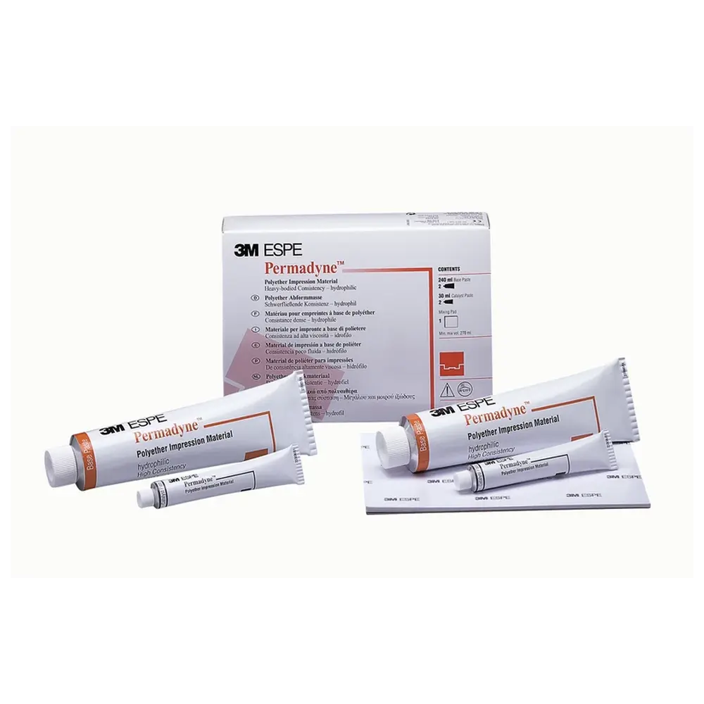 Solventum Dental Solutions Permadyne™ - Refill Packung 2 x 120 ml Basispaste, 2 x 15 ml Katalysator, 1 Anmischblock, fest