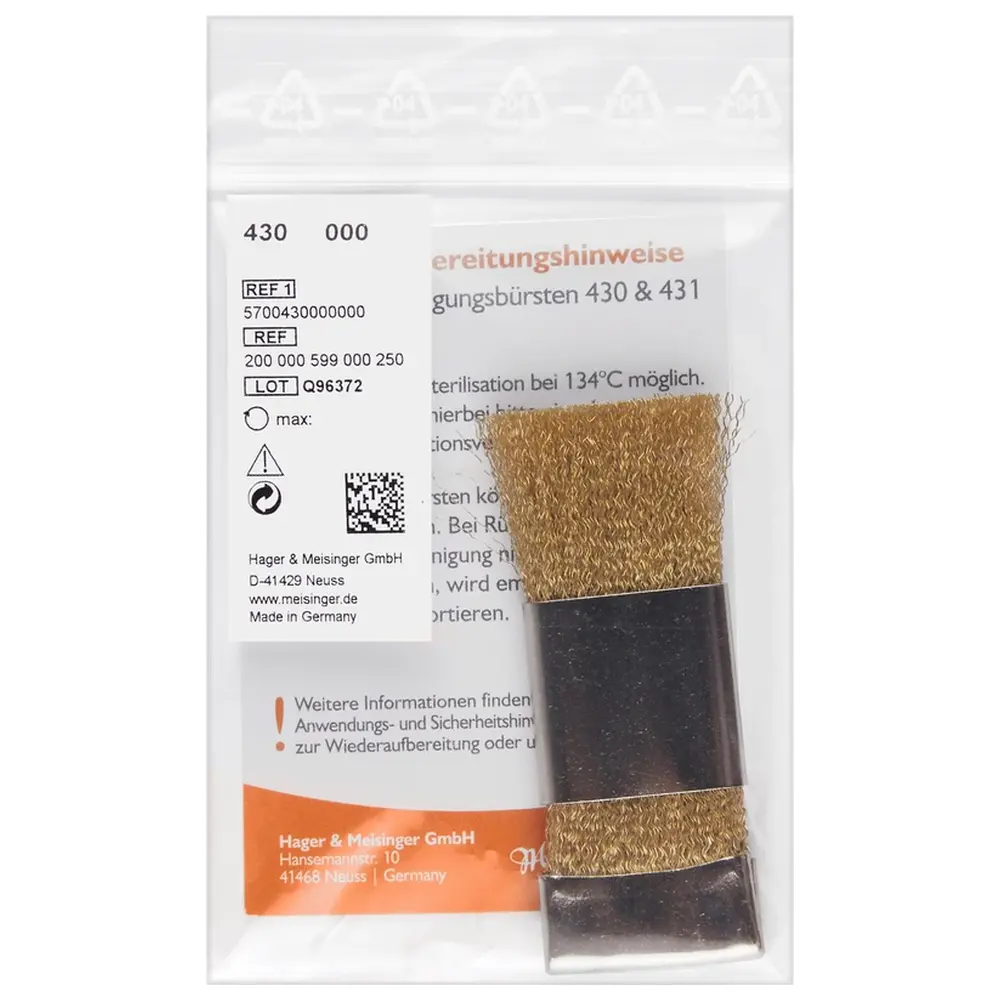 Hager & Meisinger Reinigungsbürste 430 - Stück Messingdraht, Größe 250