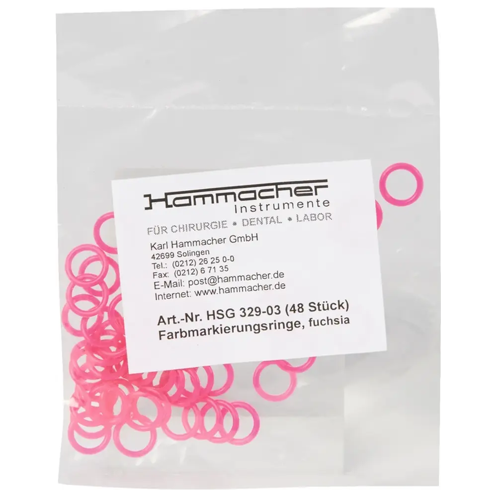 Hammacher Farbringe - Beutel 48 Stück fuchsia