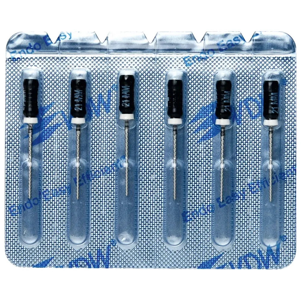 VDW STERILE Hedstroem Feilen - Blisterpackung 6 Stück 21 mm ISO 080