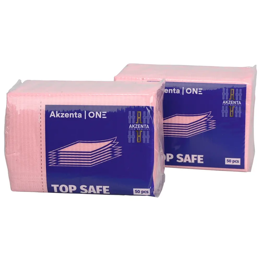 Akzenta TOP SAFE Patientenservietten - Karton 500 Stück pink, 33 x 45 cm, 2-lagig