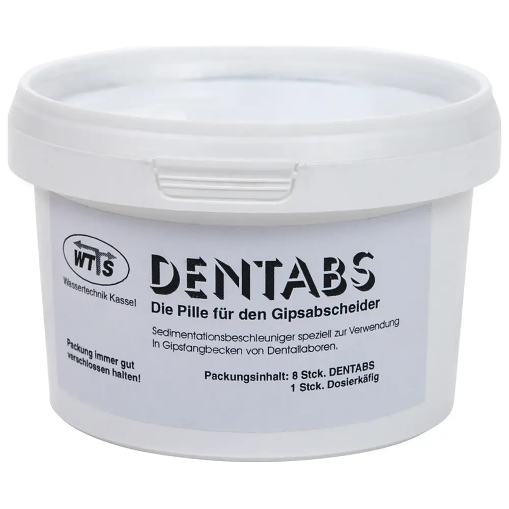 WTS-Wassertechnik DENTABS - Dose 8 x 20 g Tablette, 1 Einhängekorb