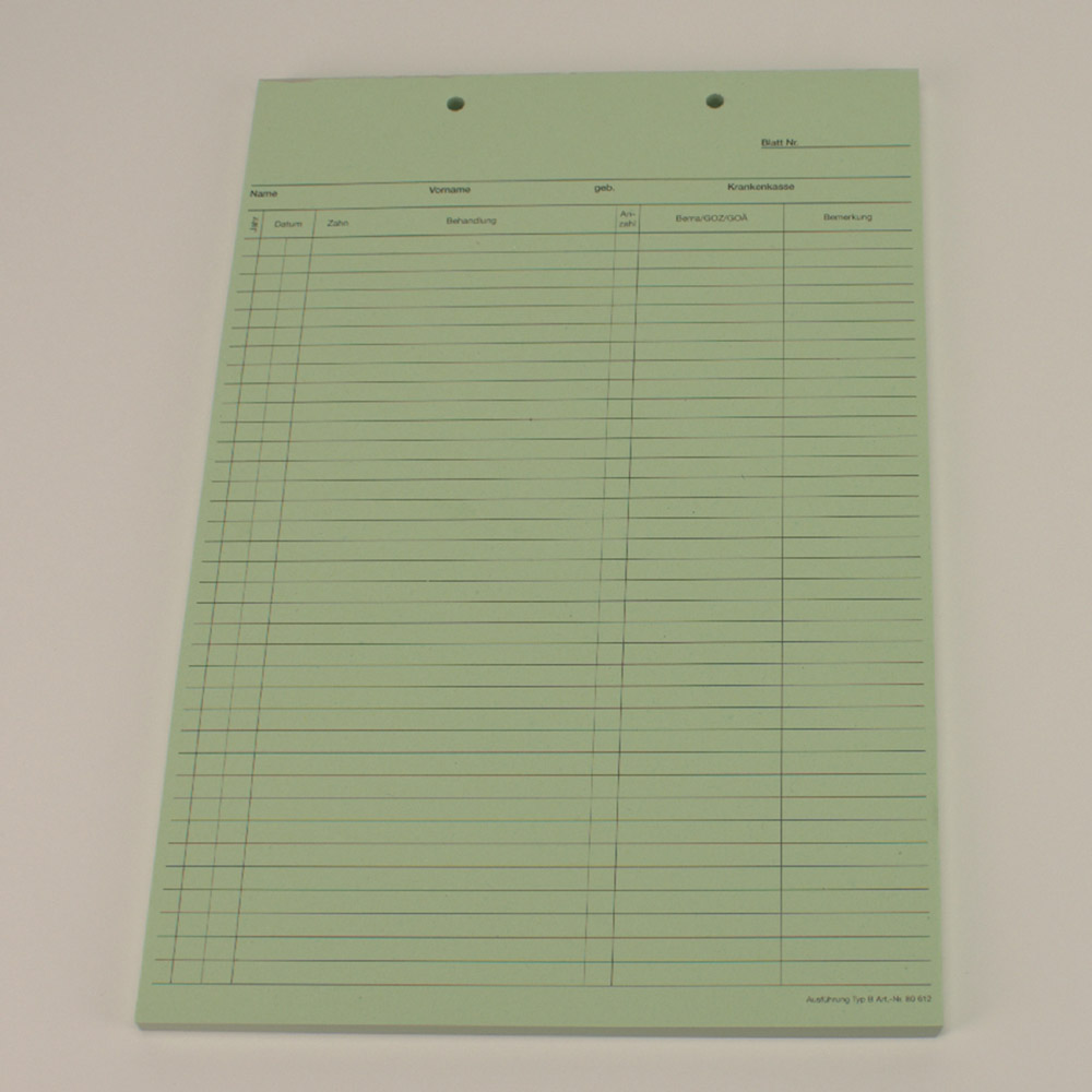 GX59048_Krankenblatt_B_gruen_kopfgel_100St Krankenblatt B grün kopfgel. 100St