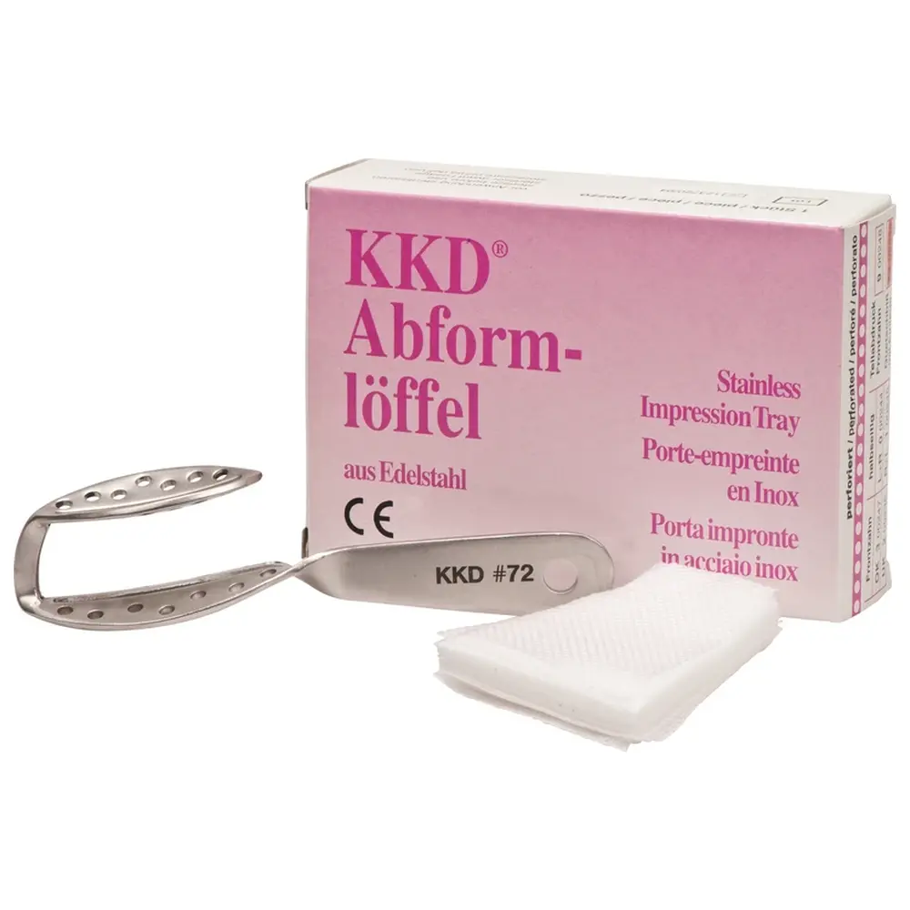 Kentzler-Kaschner KKD® Abformlöffel Quetschbiß - Packung 1 Löffel Nr. 72, 25 Einlagen