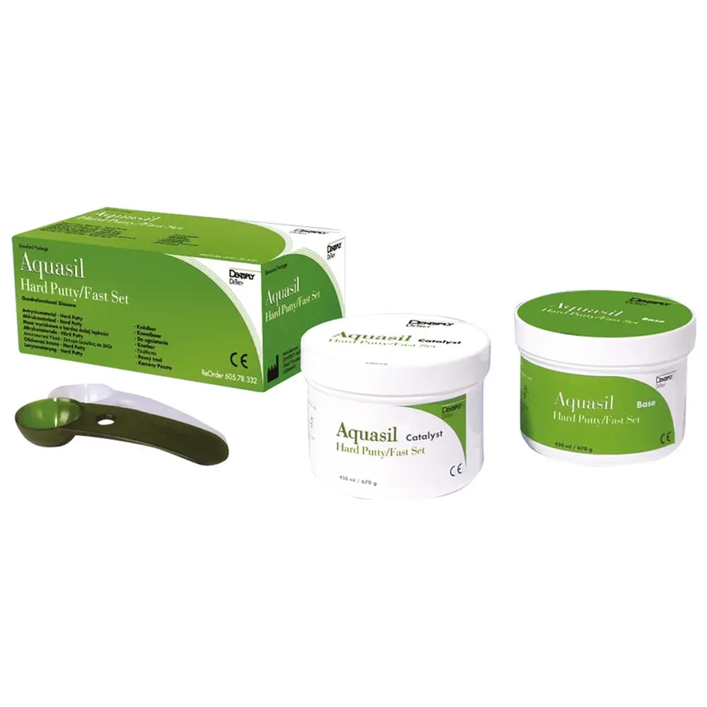 Dentsply Sirona Aquasil Hard Putty - Standardpackung 450 ml Base, 450 ml Katalysator