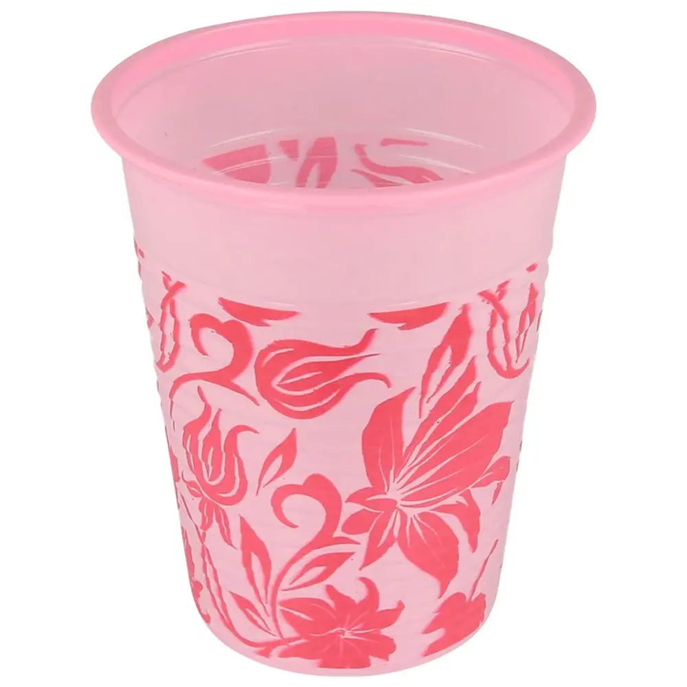 Euronda Monoart® Mundspülbecher Flower - Karton 1.000 Stück rosa, 180 ml