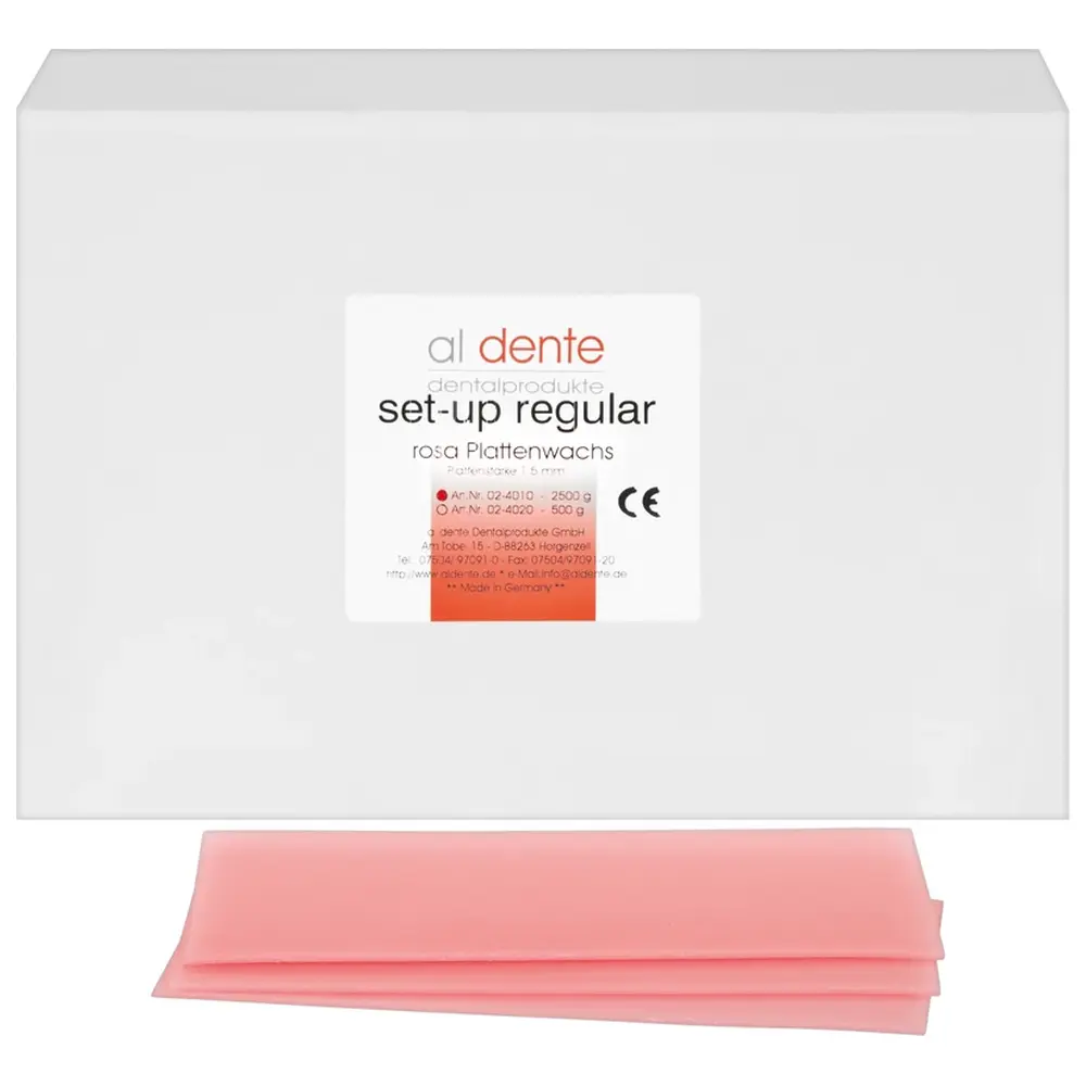 al dente Dentalprodukte Set-up Plattenwachs - Packung 2,5 kg Sommer hart