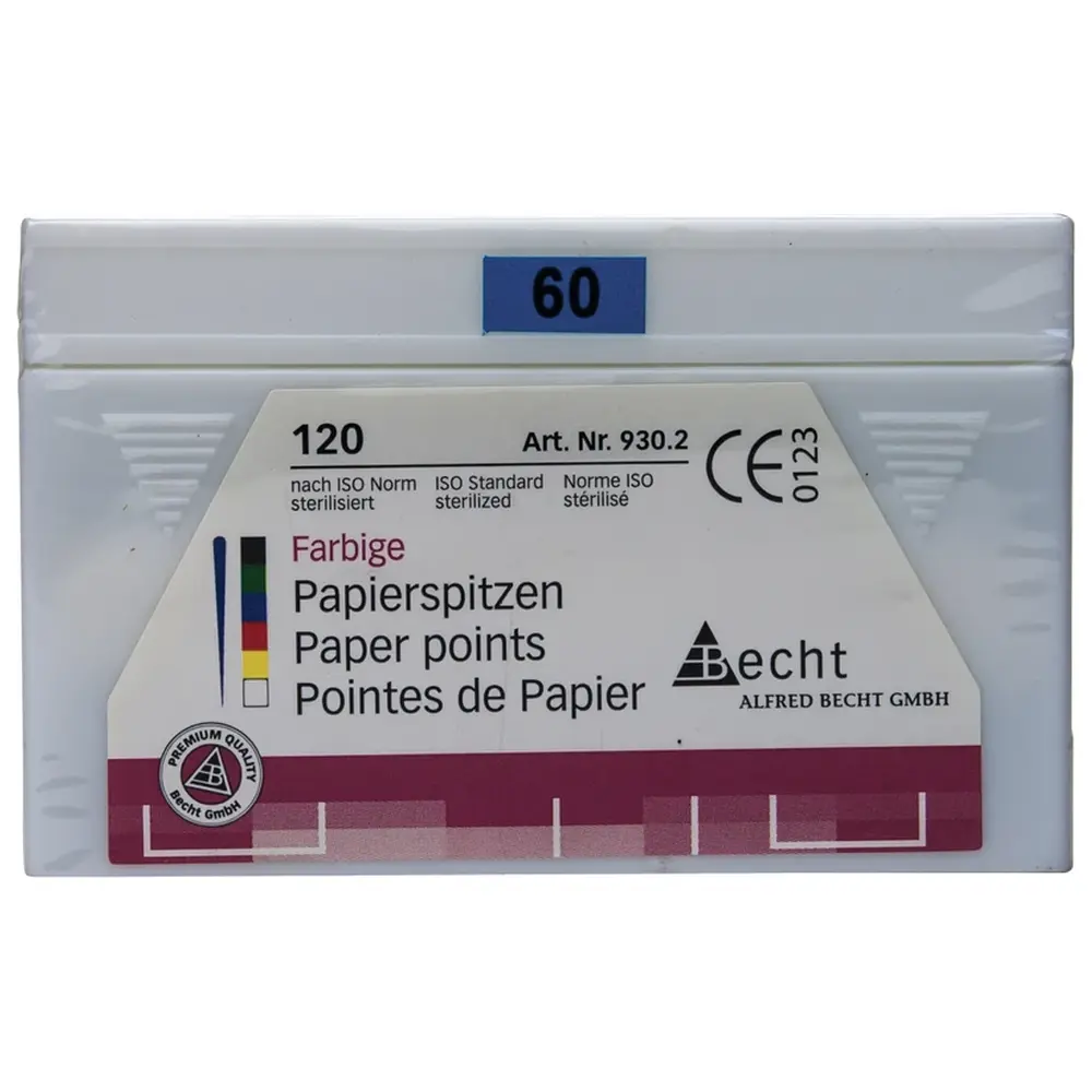Becht Papierspitzen farbig - Packung 120 Stück ISO 060