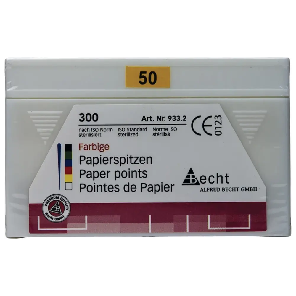 Becht Papierspitzen farbig - Packung 300 Stück ISO 050