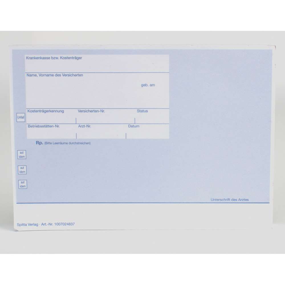 Rezeptformular A6 quer blau 100St