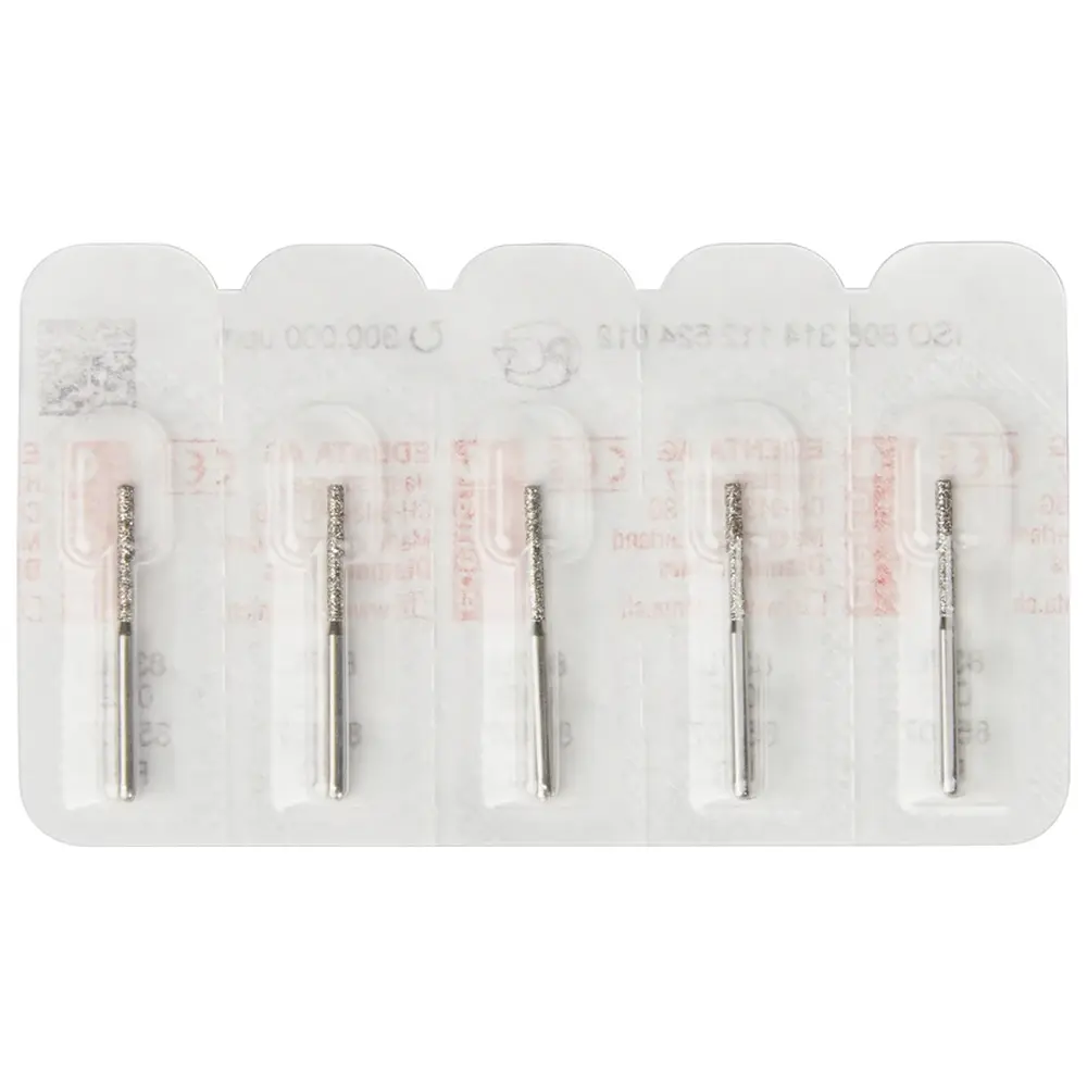 Edenta Diamanten 837L - Packung 5 Stück Standard, FG, Figur 112 Zylinder lang, 10 mm, ISO 012