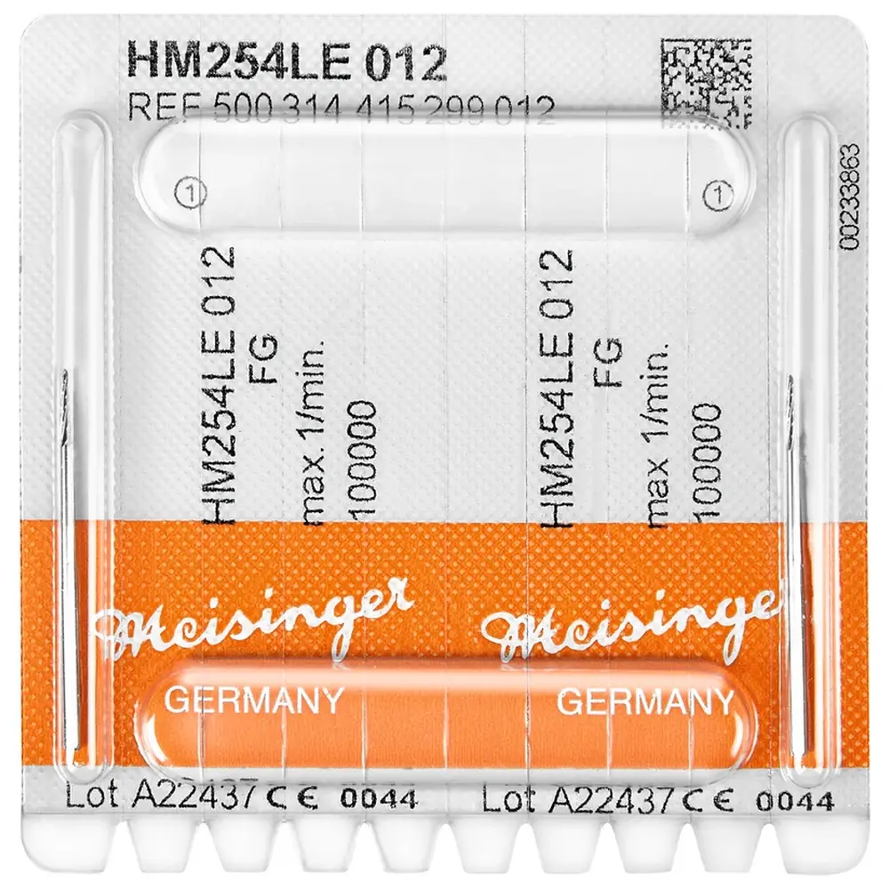 Hager & Meisinger Chirurgie Fräser HM 254 - Packung 2 Stück FG (LE), Figur 415, 6 mm, ISO 012