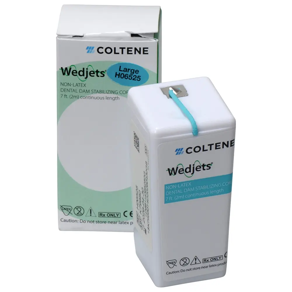 COLTENE HYGENIC® Wedjets® Befestigungsschnur - Rolle 2,3 m blau, latexfrei, dick