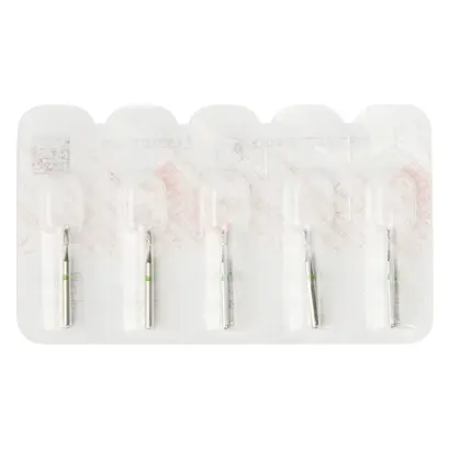 Edenta Diamanten 379 - Packung 5 Stück grün grob, FG, Figur 277 Eiform, 3 mm, ISO 012