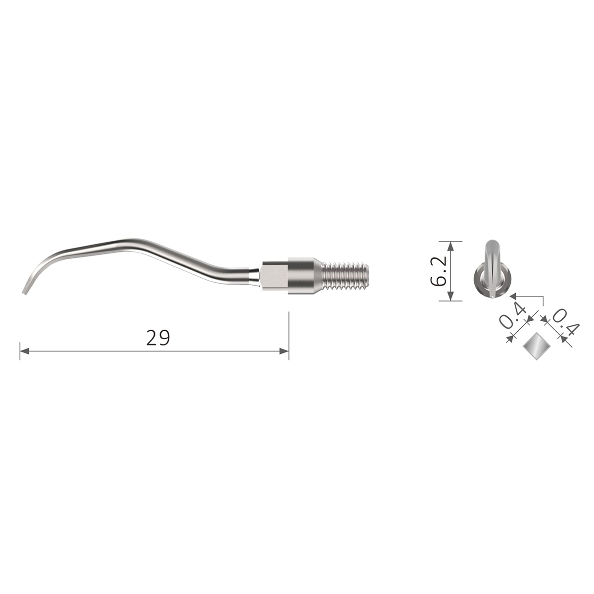 Xpedent Scaler-Spitze Nr. nS1 (passend für den Einsatz mit NSK® TIMAX® AIRSCALER Geräten) Xpedent Scaler-Spitze Nr. nS1 (passend für den Einsatz mit NSK® TIMAX® AIRSCALER Geräten)