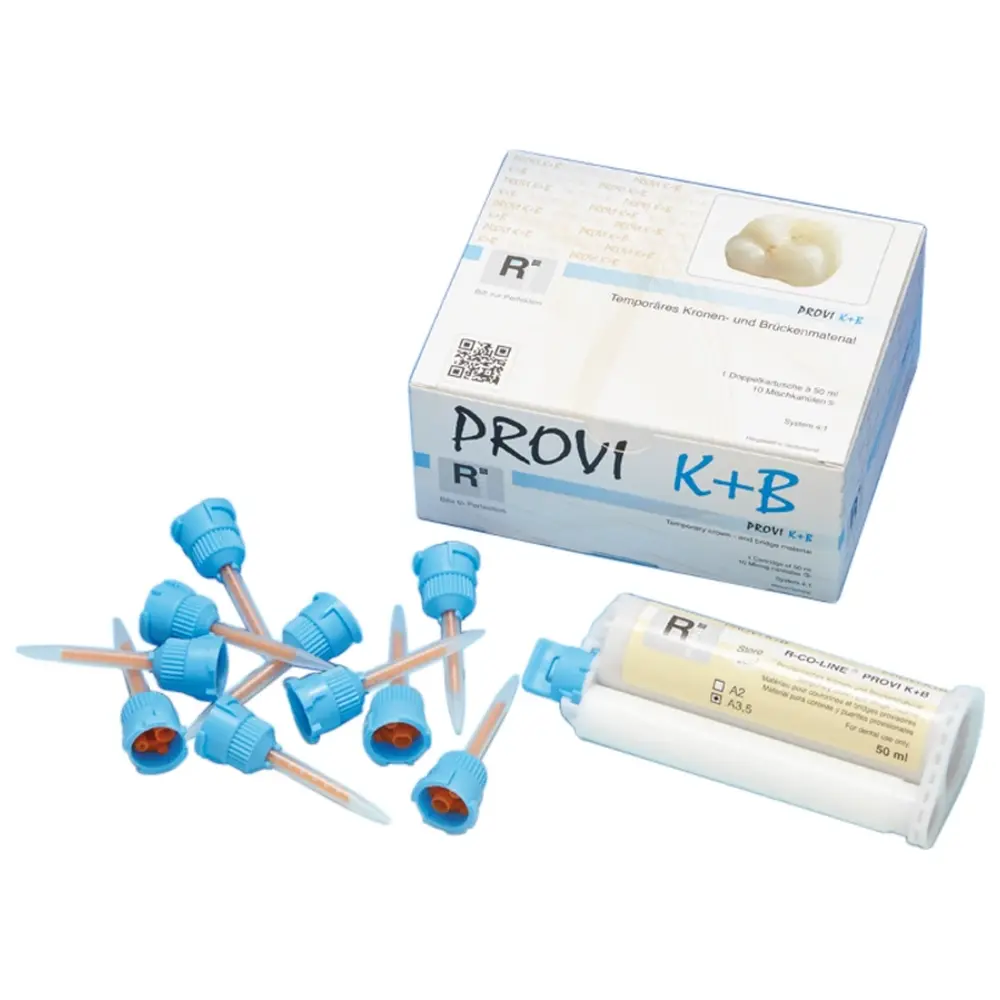 R-Dental R-CO-LINE PROVI K+B - Packung 50 ml Doppelkartusche A2, 10 Mischkanülen PN