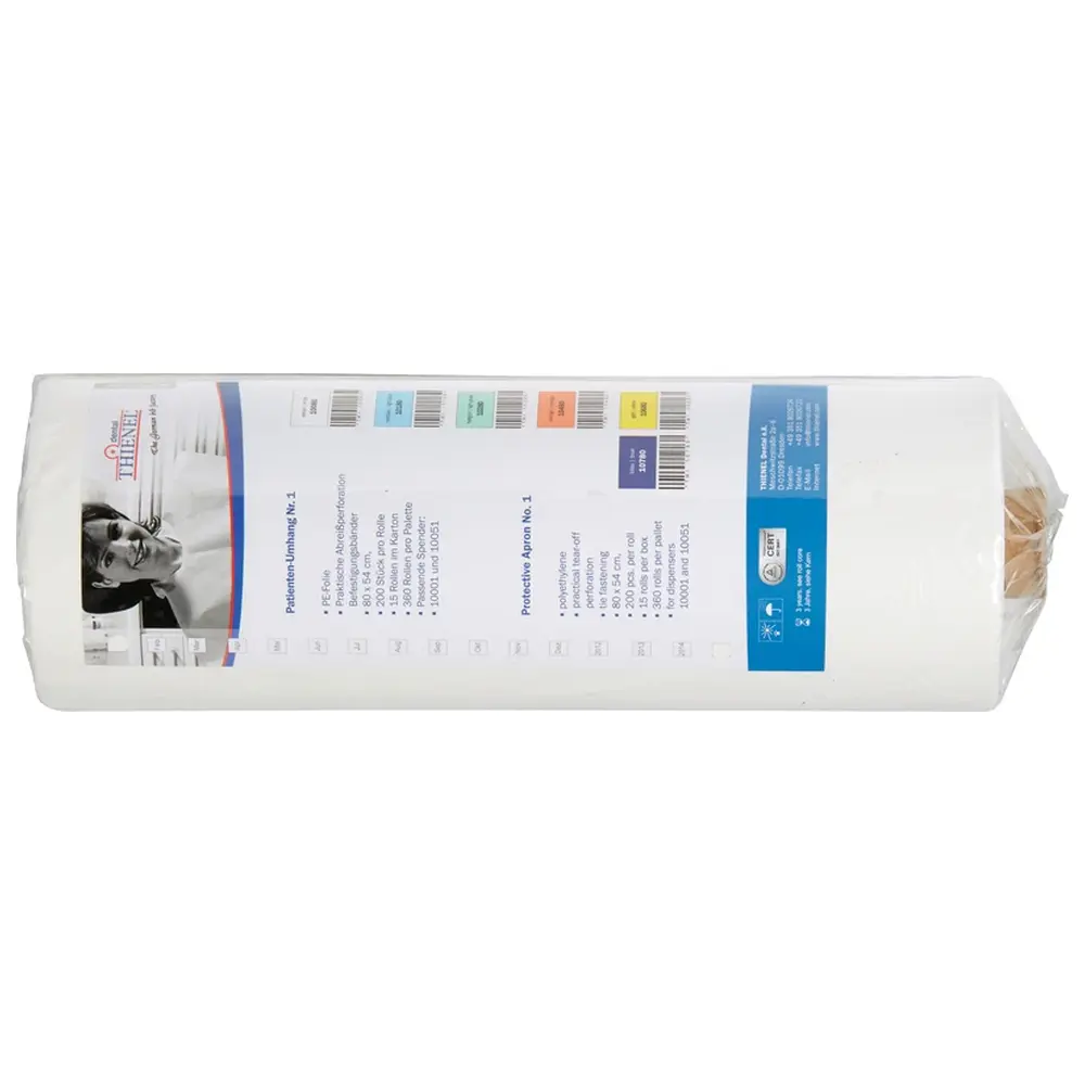 THIENEL Dental Patientenumhang Nr. 1 - Rolle 200 Stück weiß, 80 x 54 cm