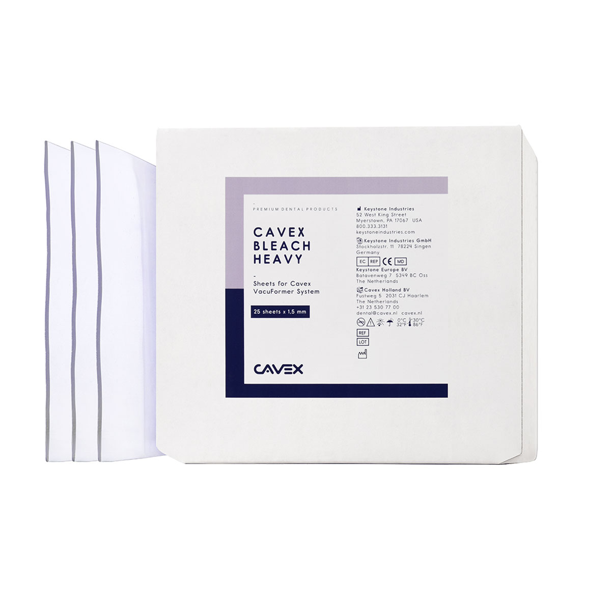 Cavex VF bleach heavy 1,5x125x125mm 25St