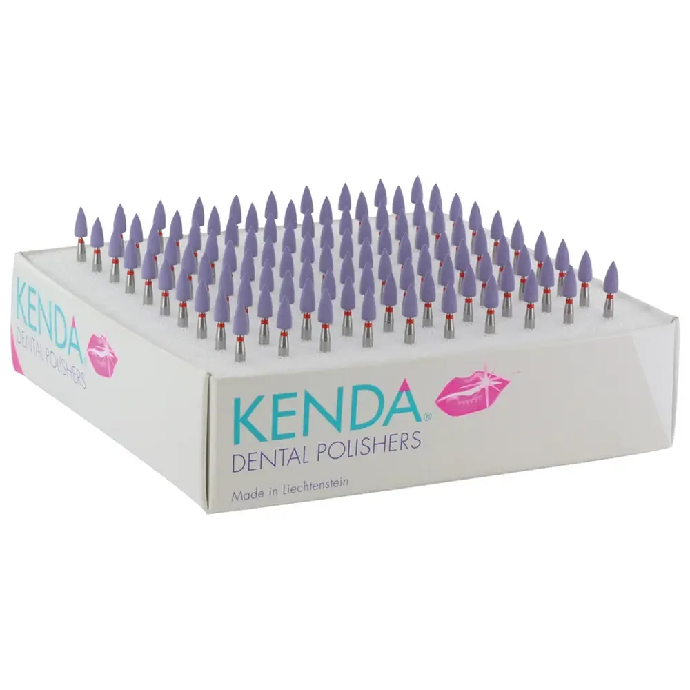 COLTENE KENDA Nobilis - Packung 100 Stück violett fein, RA, Figur 243 kleine Spitze, 7 mm, ISO 030