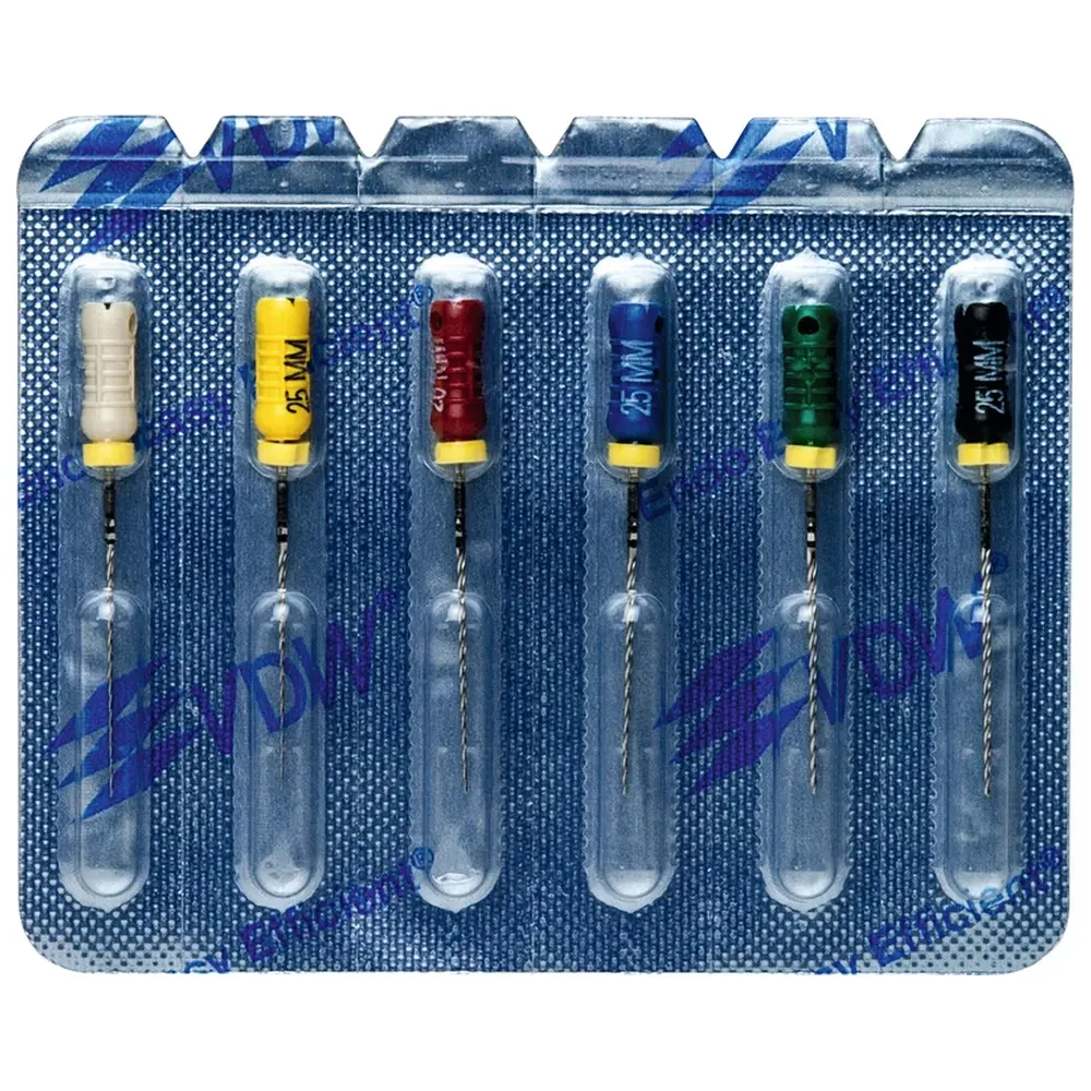 VDW STERILE K-Bohrer - Sortiment 6 Stück 25 mm ISO 015-040