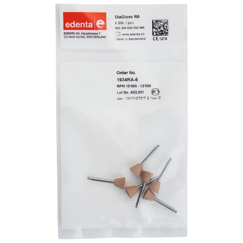 Edenta DiaGloss - Packung 6 Stück rosa, RA, Figur 030, 7 mm, ISO 085