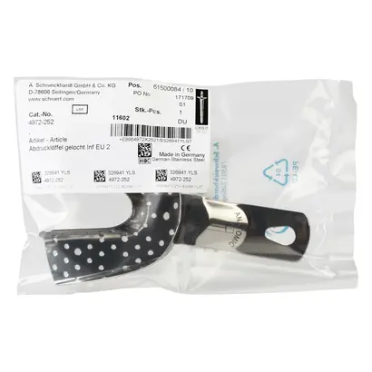 A.Schweickhardt GmbH & Co. KG Abdrucklöffel UK gelocht Inf EU 2 bezahnt St A.Schweickhardt GmbH & Co. KG Abdrucklöffel UK gelocht Inf EU 2 bezahnt St