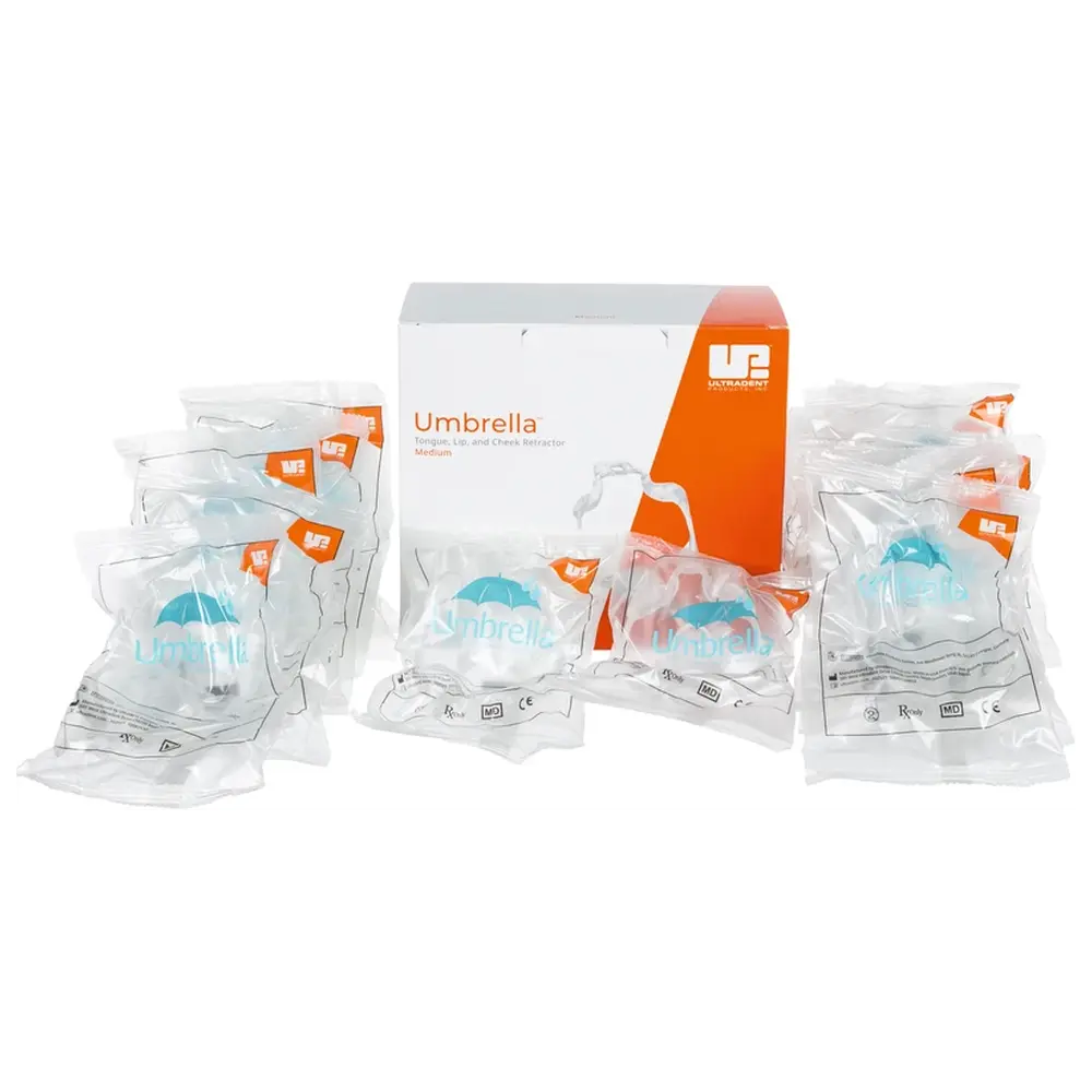 Ultradent Products Umbrella™ Zungen-, Lippen- und Wangenhalter - Packung 20 Stück medium