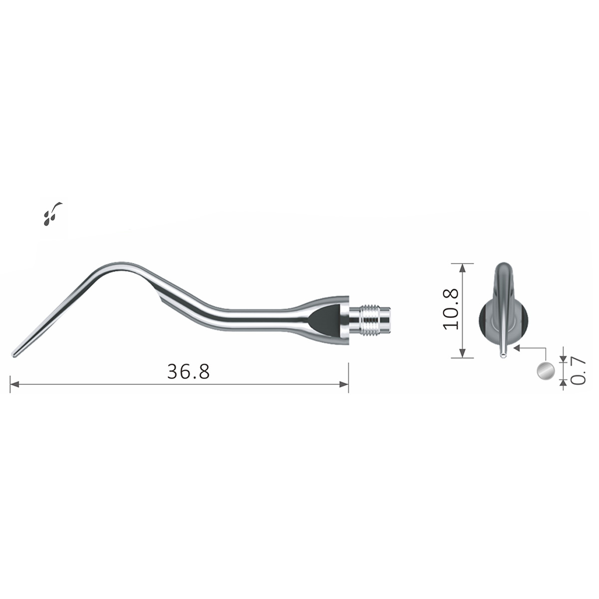 Xpedent Ultraschallspitze a#38 Perio (passend für den Einsatz mit Amdent® Geräten)