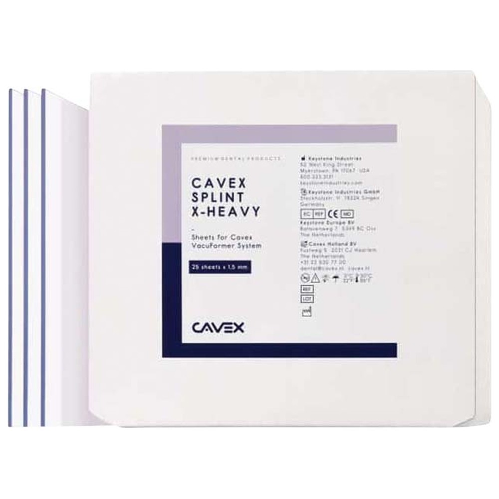 Cavex Splint X-Heavy - Packung 25 Stück transparent, Stärke 1,5 mm