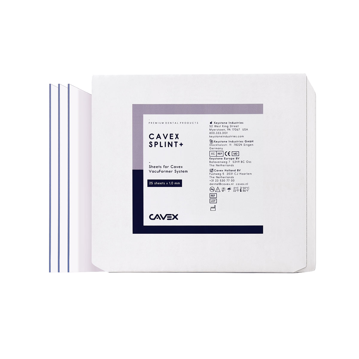 GX250230_Cavex_VF_Splint_Transpa_sheet_1mm_25St Cavex VF Splint+ Transpa sheet 1mm 25St