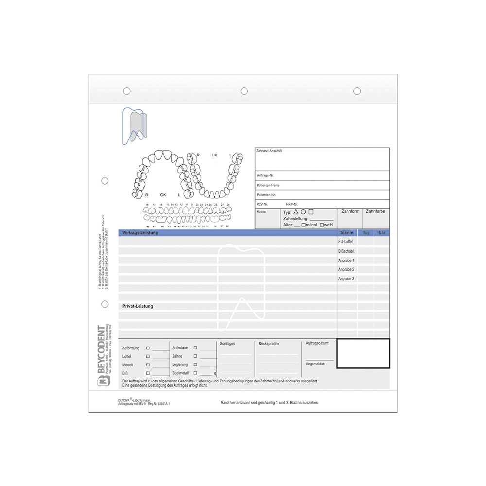 GX30149_LaborAuftrag_3Fach_Neutral__100St Labor-Auftrag 3-Fach Neutral 100St