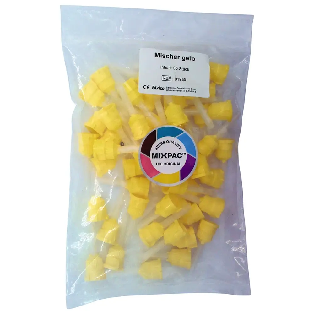76504_Mischer_gelb__Packung_50_Stueck_gelb bisico Mischer gelb - Packung 50 Stück gelb