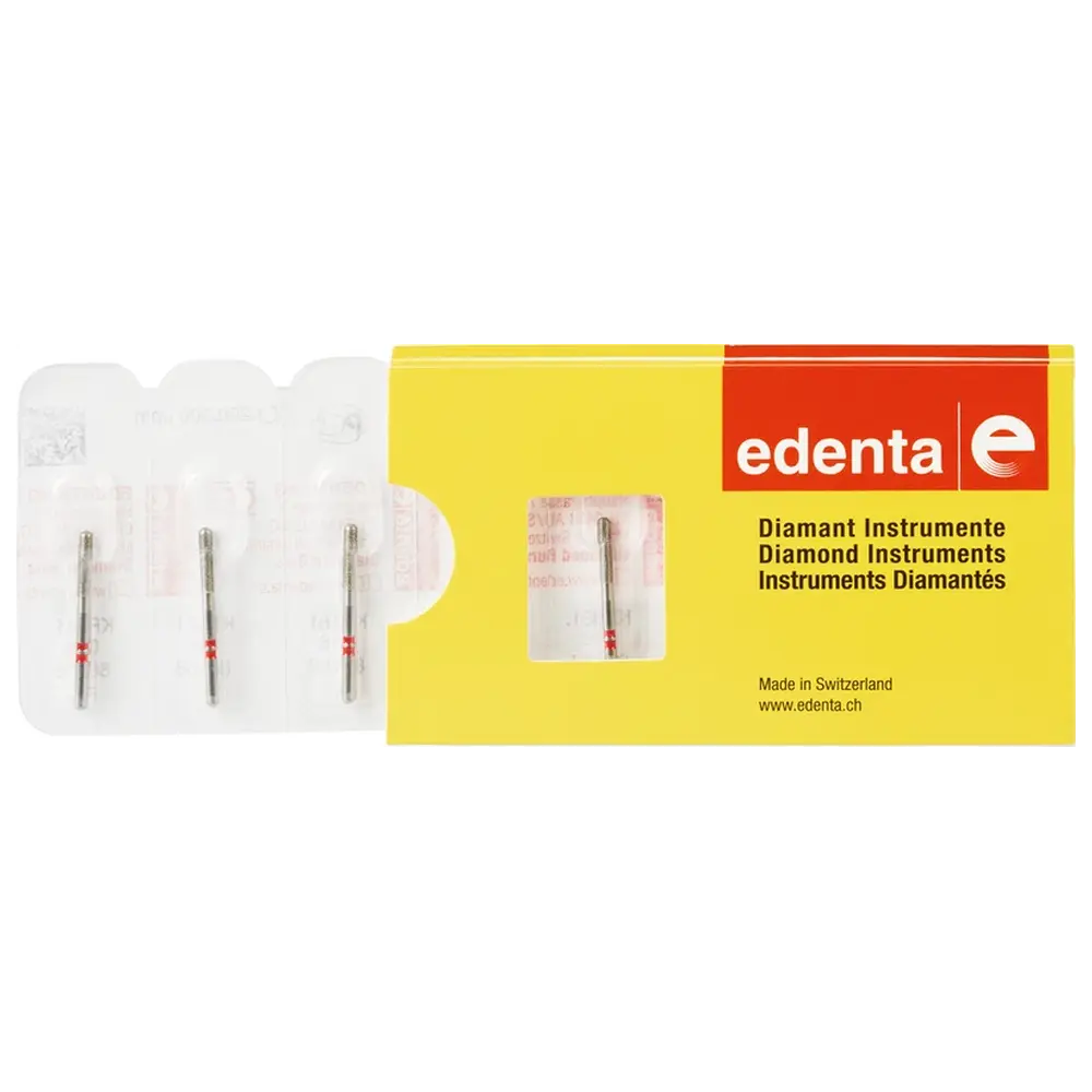 Edenta Diamant-Kronentrenner - Packung 5 Stück 2 x rot, FG, Figur 141, 8 mm, ISO 016