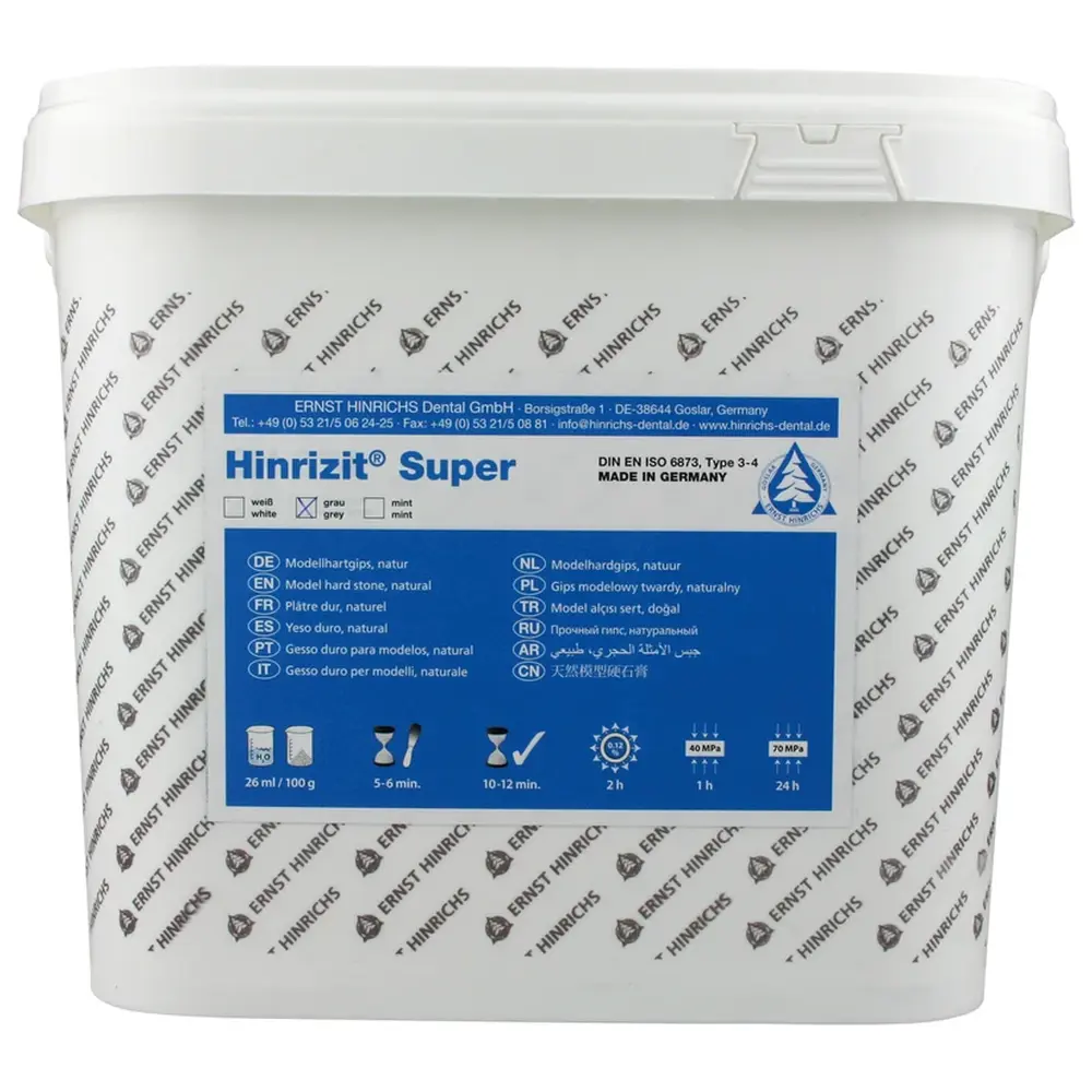ERNST HINRICHS Hinrizit® Super - Eimer 10 kg Gips grau