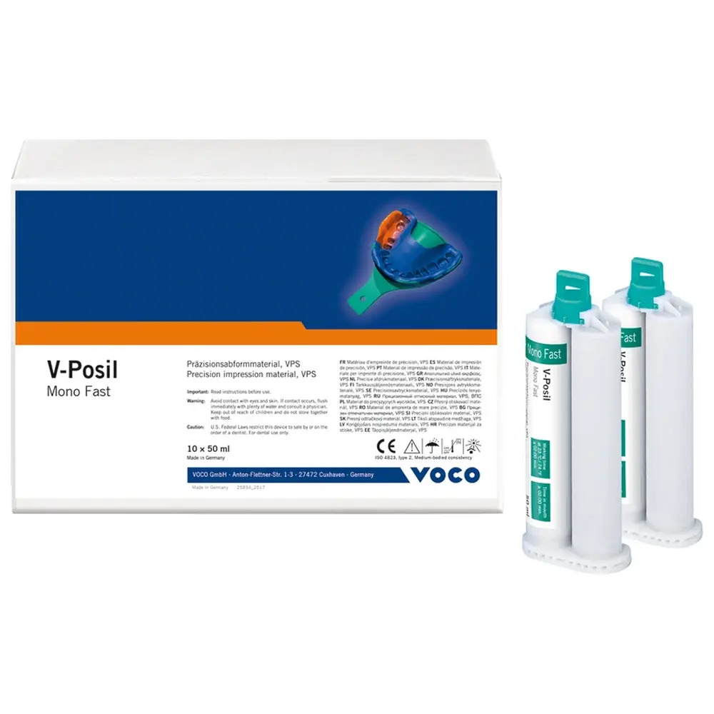 VOCO V-Posil Mono Fast - Packung 10 x 50 ml Kartusche