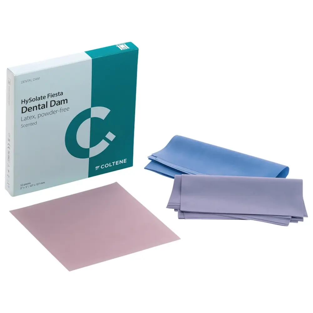 COLTENE HySolate Dental Dam - Packung 52 Stück sortiert, 127 x 127 mm, mittel