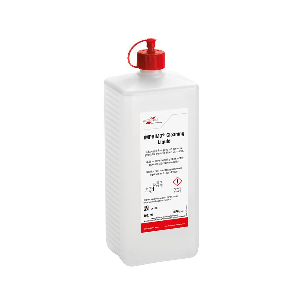 SCHEU-DENTAL IMPRIMO® Cleaning Liquid - Flasche 1 Liter SCHEU-DENTAL IMPRIMO® Cleaning Liquid - Flasche 1 Liter
