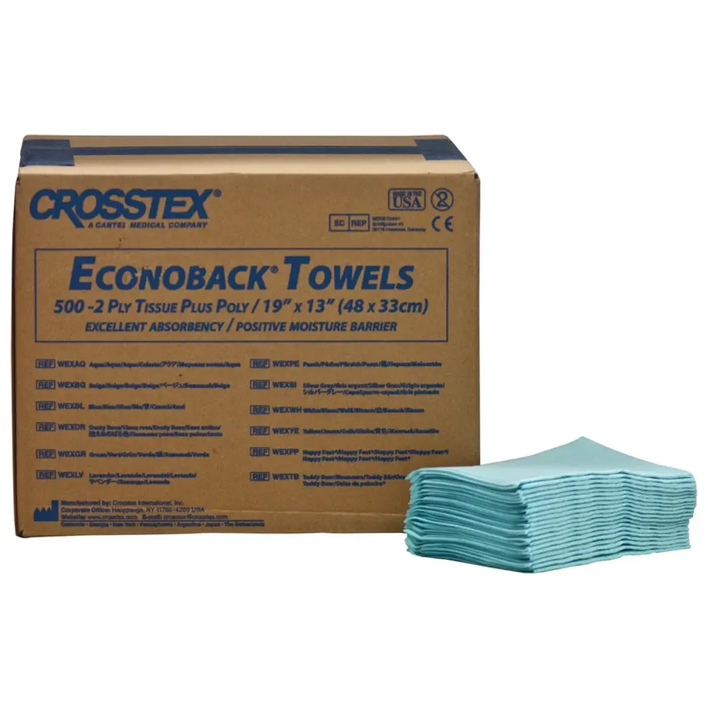 Omnia Crosstex Patienten Servietten - Karton 500 Stück blau, 48 x 33 cm